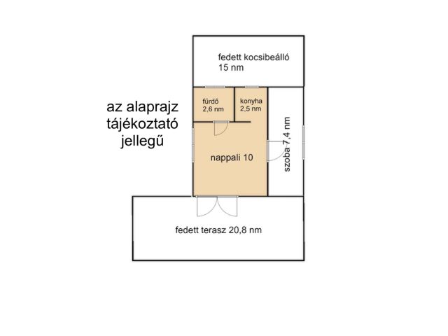 Szép kis nyaraló parkosított kerttel