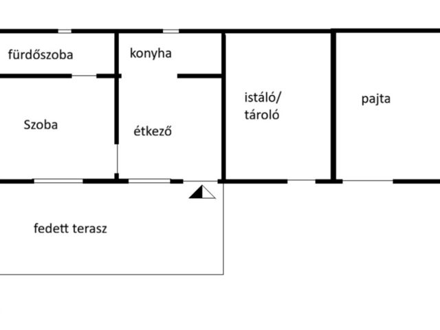 3 szobás ház a határhoz közeli rendezett Osliban